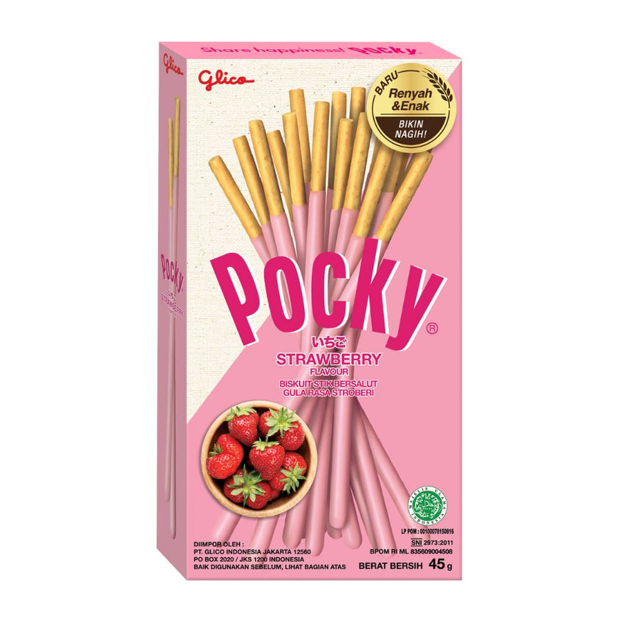 Confezione da 10, Pocky Strawberry da 45g.