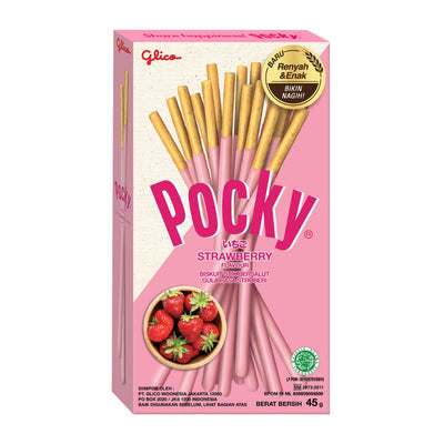 Confezione da 10, Pocky Strawberry da 45g.