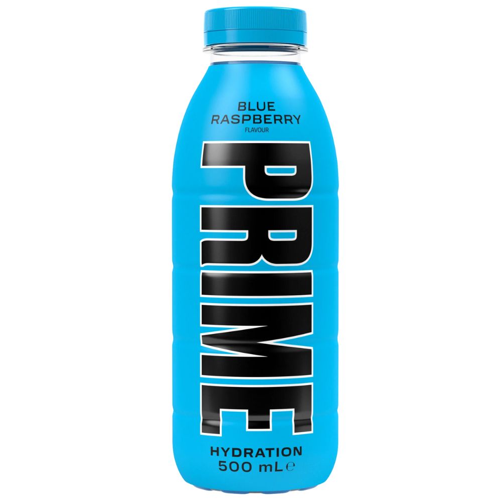 Confezione da 12, bevanda al gusto di lampone da 500ml Prime.