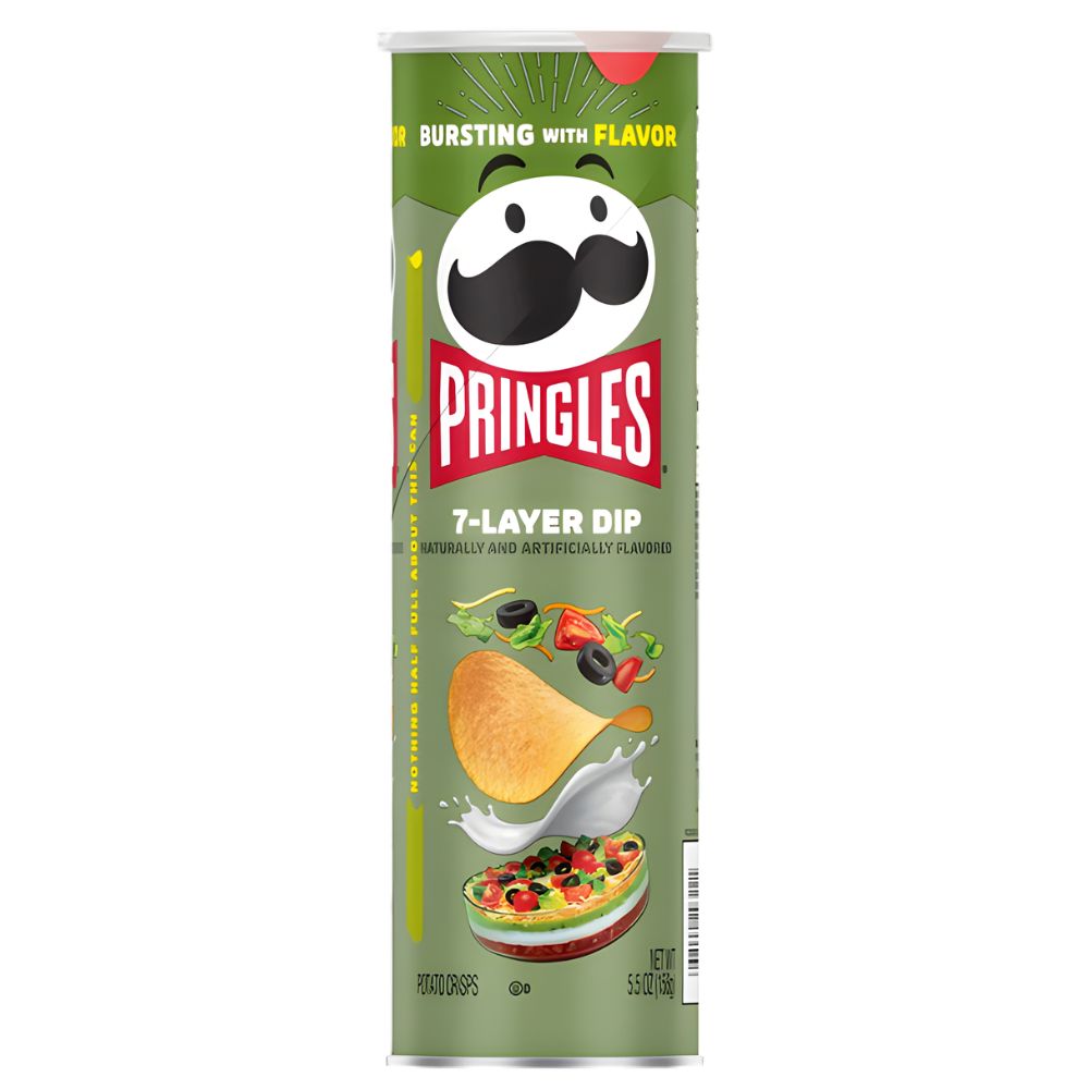 Pringles 7-Layer Dip, patatine al gusto di salsa messicana da 158g (Confezione da 14)