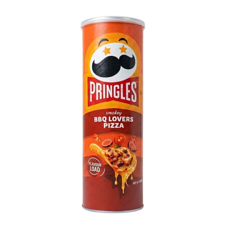 Pringles BBQ Lovers Pizza, patatine al gusto di pizza BBQ da 102g (Confezione da 12)