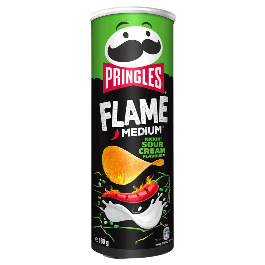 Confezione da 9, patatine al gusto di panna acida Pringles da 160g.