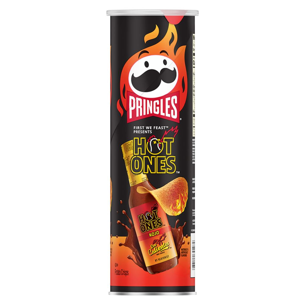 Pringles Hot Ones Los Calientes Rojo, patatine piccanti da 156g (Confezione da 14)