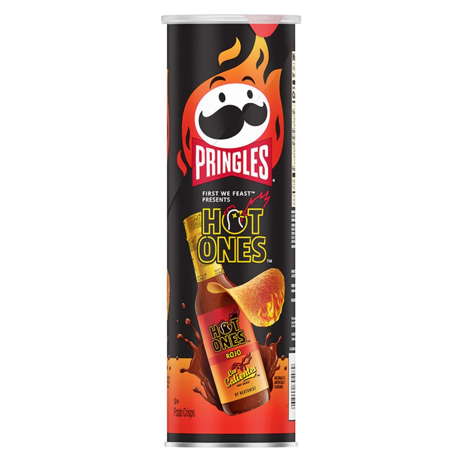 Pringles Hot Ones Los Calientes Rojo, patatine piccanti da 156g (Confezione da 14)
