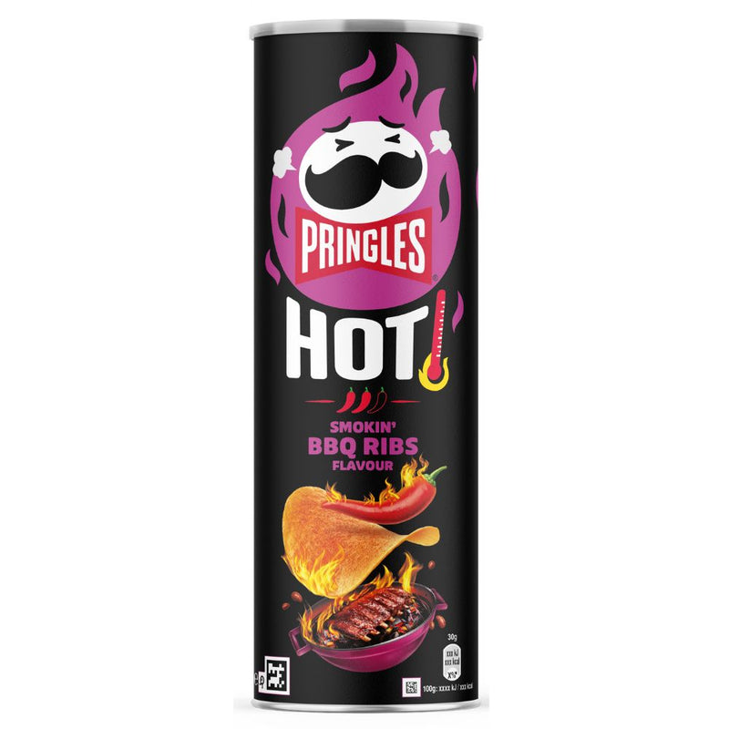 Confezione da 19, patatine al gusto di costine barbecue da 160g Pringles.