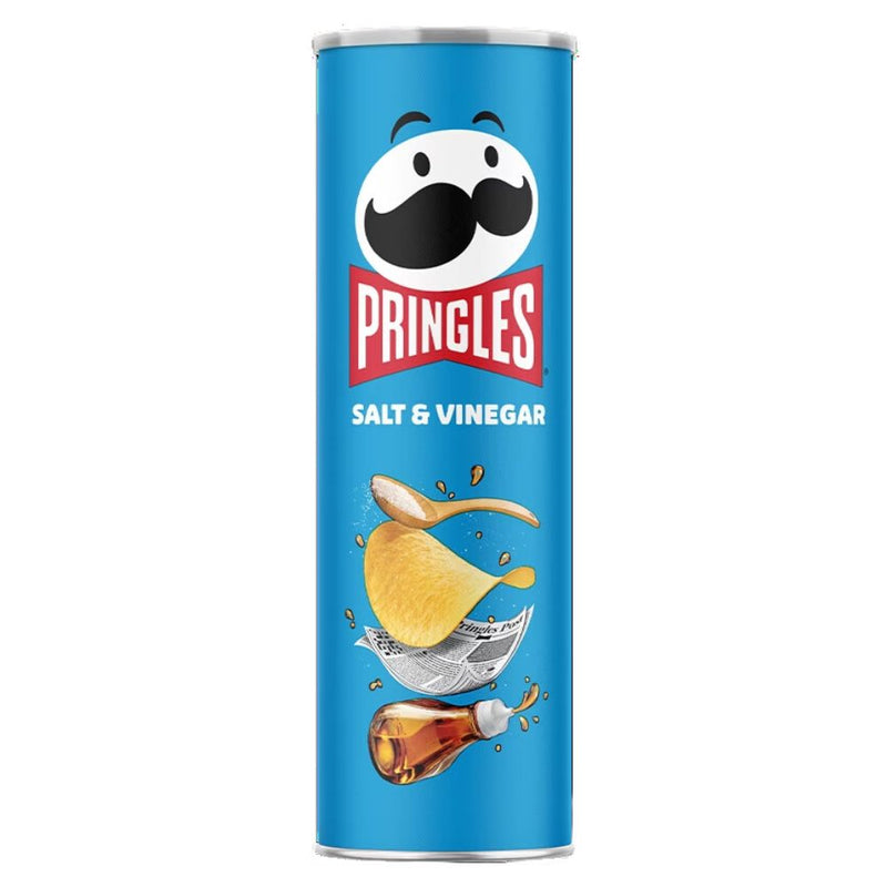 Confezione da 19 di Pringles Salt & Vinegar da 165g.