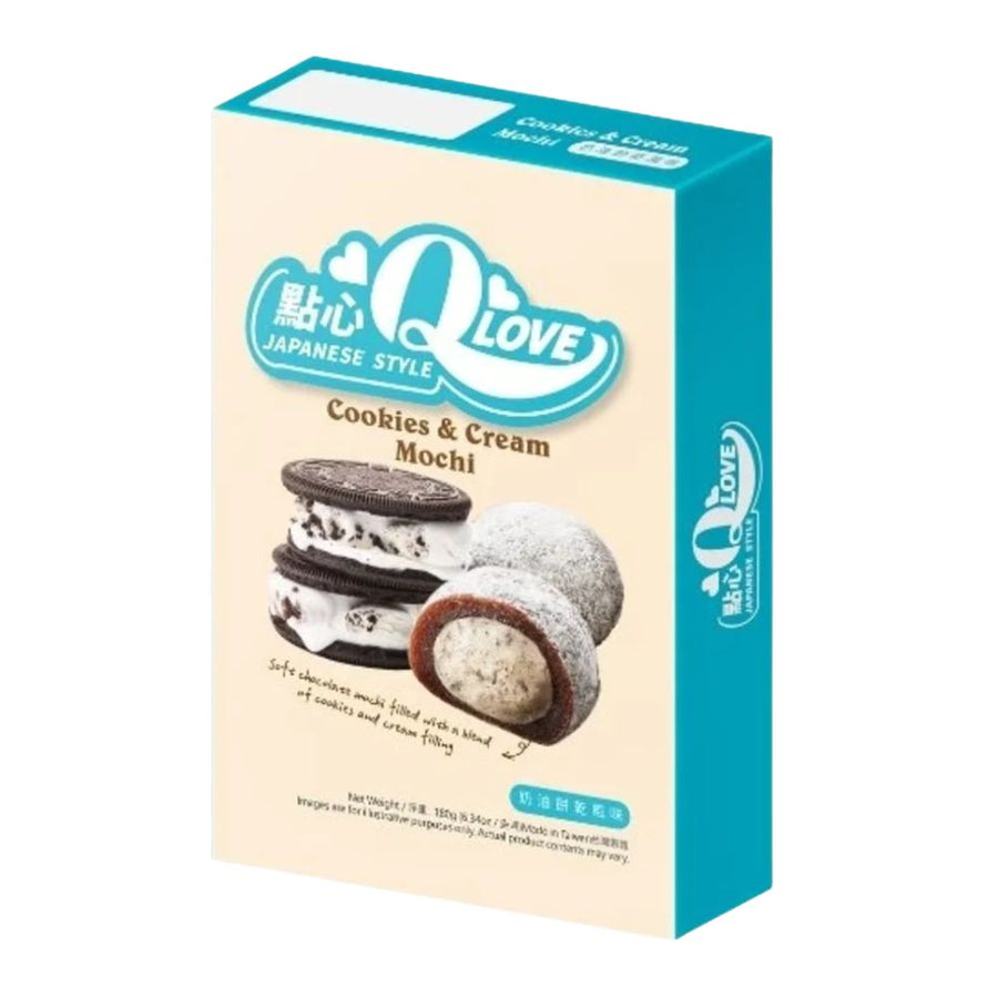 QLove Cookies & Cream Mochi, mochi al gusto di cookies e cream da 180g