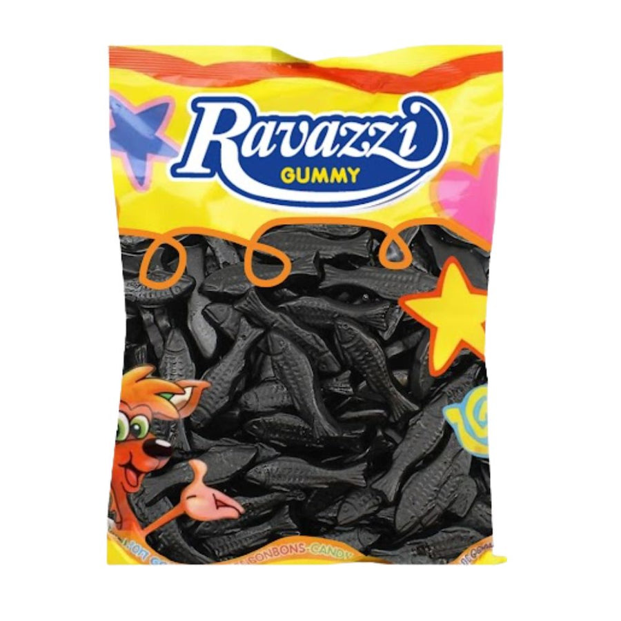 Ravazzi Pesciolini Liquirizia, caramelle gommose al gusto di liquirizia (Confezione da 2kg).