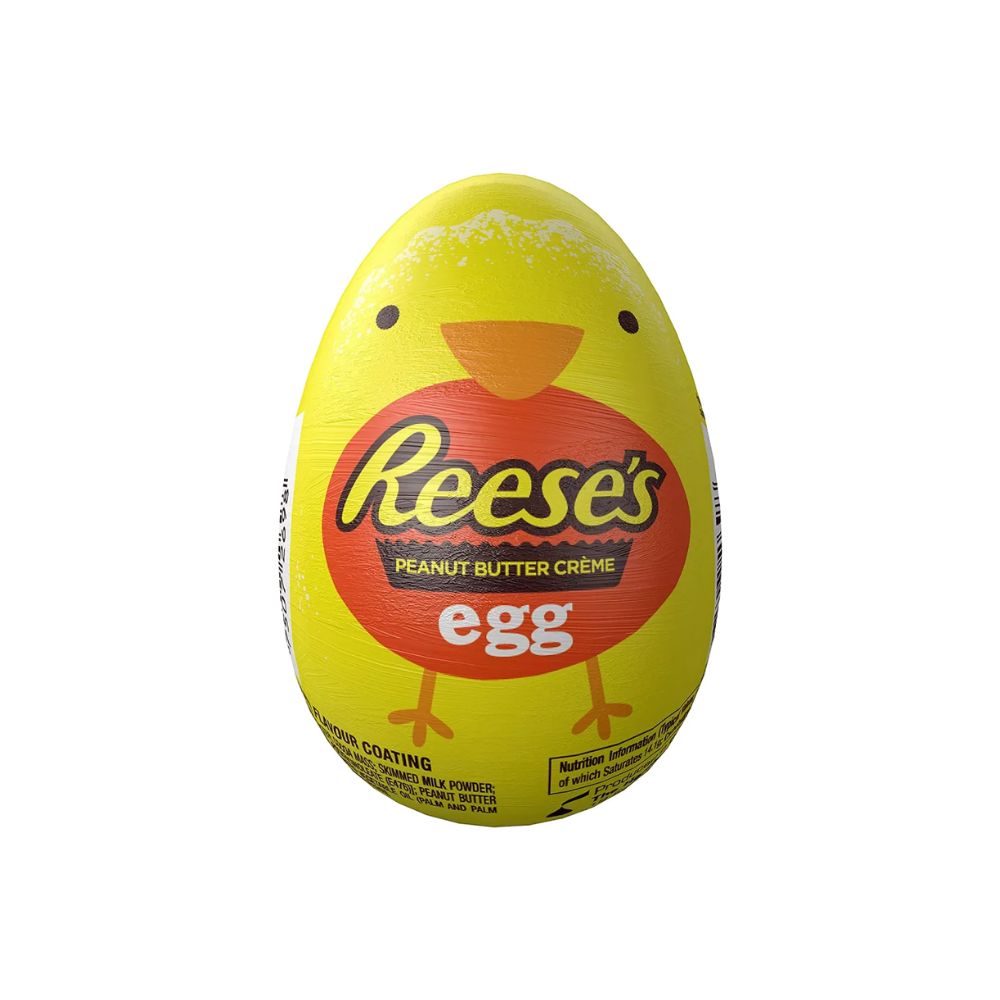 Reeses Peanut Butter Filled Egg, uovo di cioccolato al latte con crema al burro di arachidi da 34g (Confezione da 48)