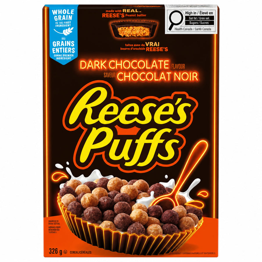 Reese's Puffs Dark Chocolate - cereali cioccolato fondente 326g