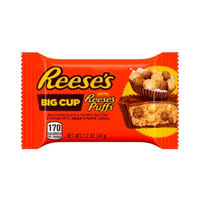 Confezione da 16, cioccolatino ripieno di burro d'arachidi e Reese's Puffs da 34g Reese's.