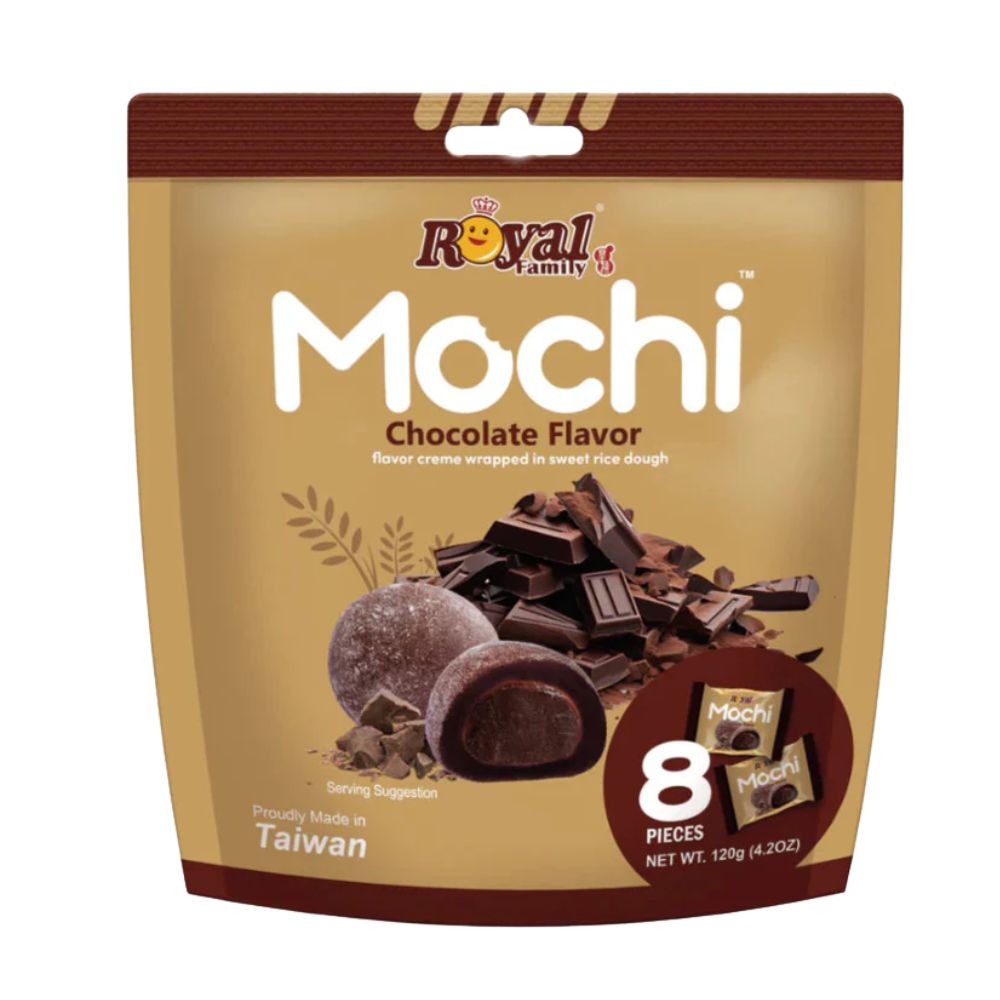 Royal Family Mochi Chocolat, mochi au goût de chocolat de 120g (Pack de 12) 