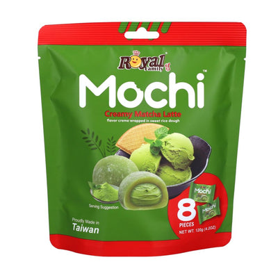 Confezione da 12, mochi al gusto di matcha latte da 120g Royal Family.