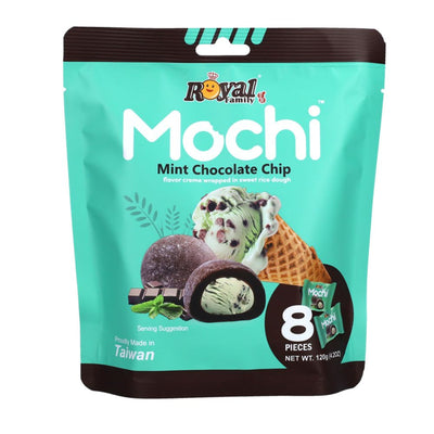 Confezione da 12, mochi al gusto di menta e gocce di cioccolato da 120g Royal Family.