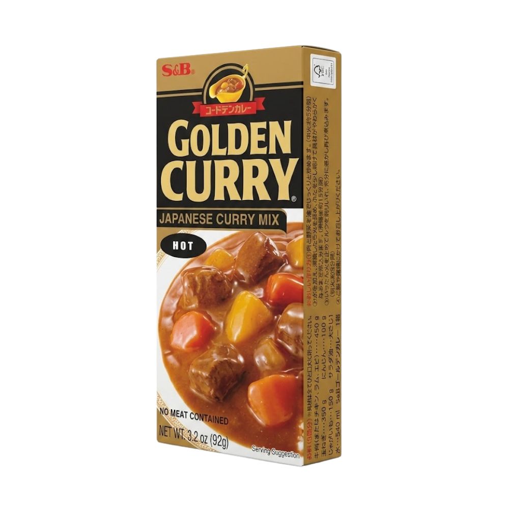 S&B Golden Curry Japanese Curry Mix Hot, preparato per salsa al curry piccante da 92g (Confezione da 24)