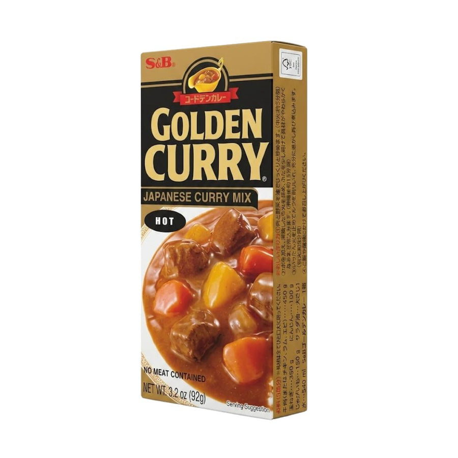 S&B Golden Curry Japanese Curry Mix Hot, preparato per salsa al curry piccante da 92g (Confezione da 24)