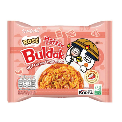 Confezione da 10, Samyang Buldak Rosé Hot Chicken da 140g.