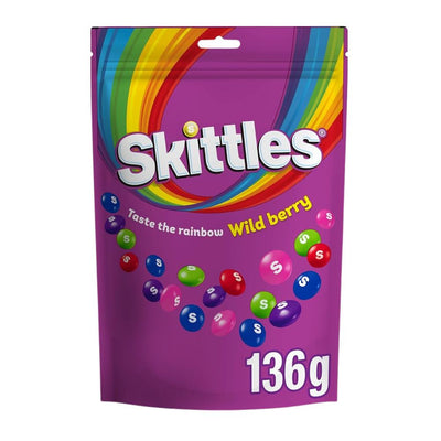 Confezione da 15, caramelle gommose al gusto di frutti di bosco da 136g Skittles.