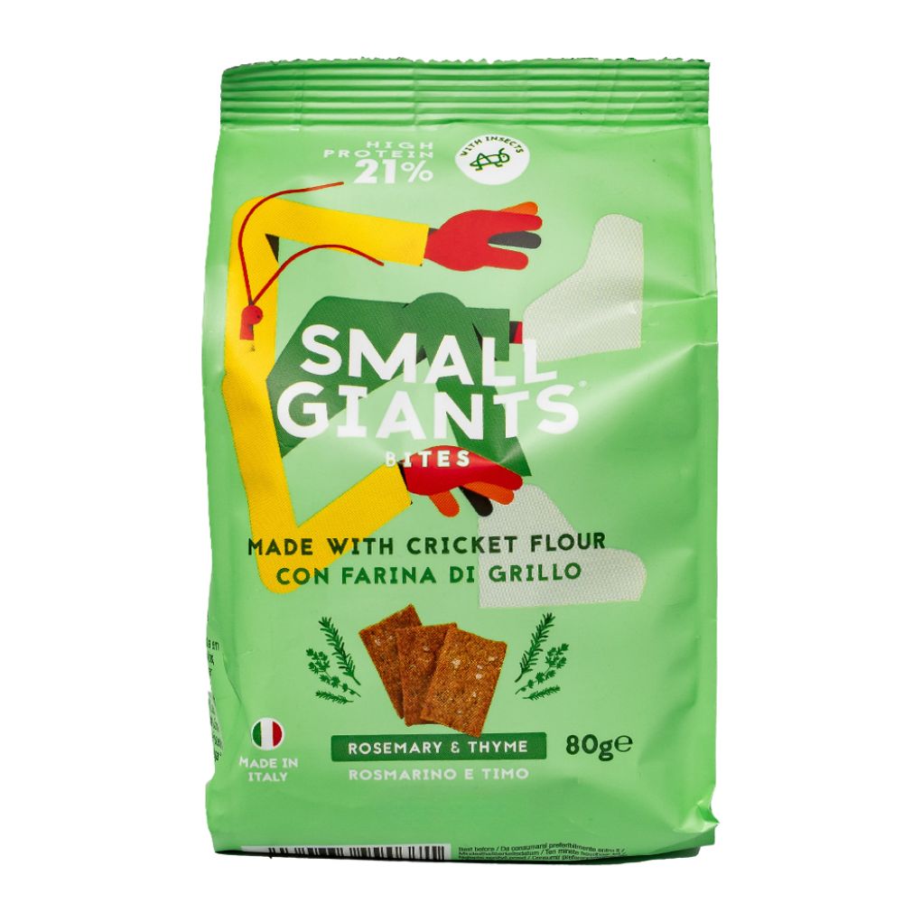 Confezione da 8, bites aromatizzati al rosmarino e timo Small Giants.
