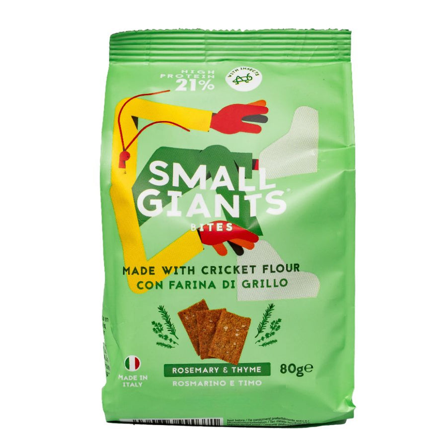 Confezione da 8, bites aromatizzati al rosmarino e timo Small Giants.