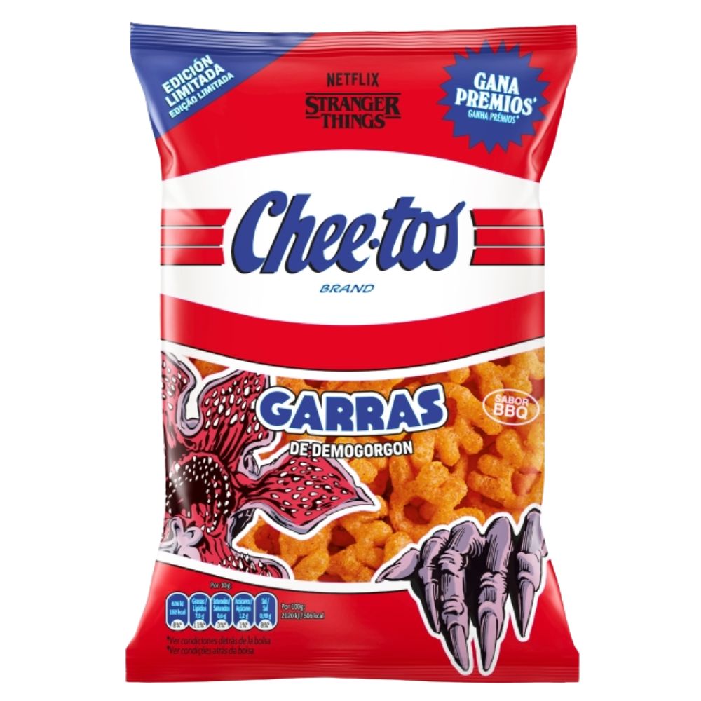 Confezione da 24, Cheetos Garras De Demogorgon Stranger Things da 75g.