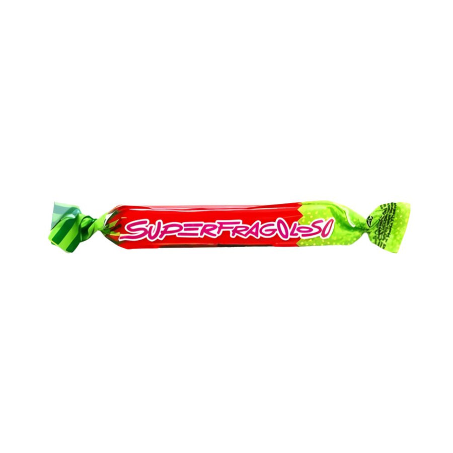 Confezione da 250, caramella al gusto di fragola da 8g Superfragoloso.
