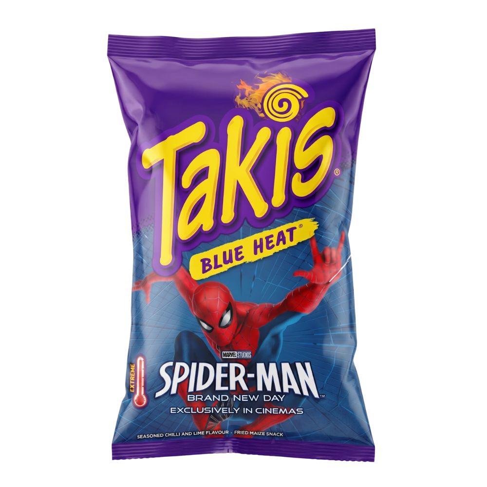 Confezione da 18, snack di mais al gusto di chili e lime da 100g Takis.