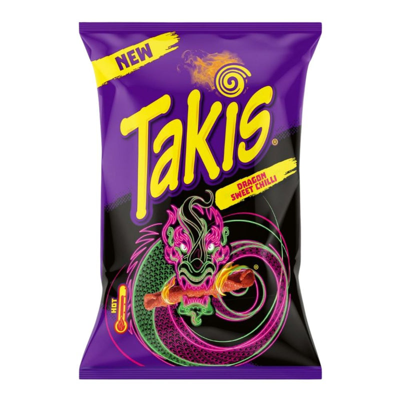 Confezione da 18, snack di mais al gusto di sweet chili da 100g Takis.