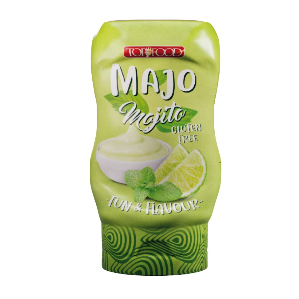 Confezione da 9, maionese con rum, zucchero di canna, succo di lime e menta da 250g Top Food.