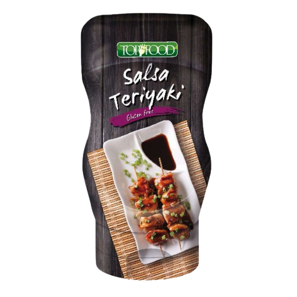 Confezione da 9, salsa di soia con zucchero e Mirin da 320g Top Food.