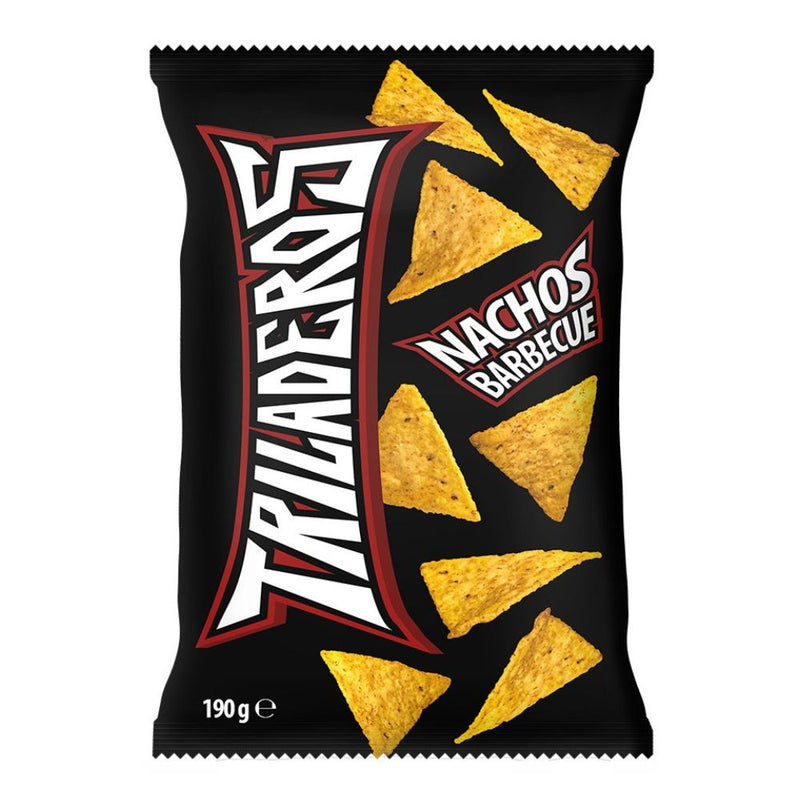 Confezione da 16, triangoli di mais al gusto di barbecue da 190g.