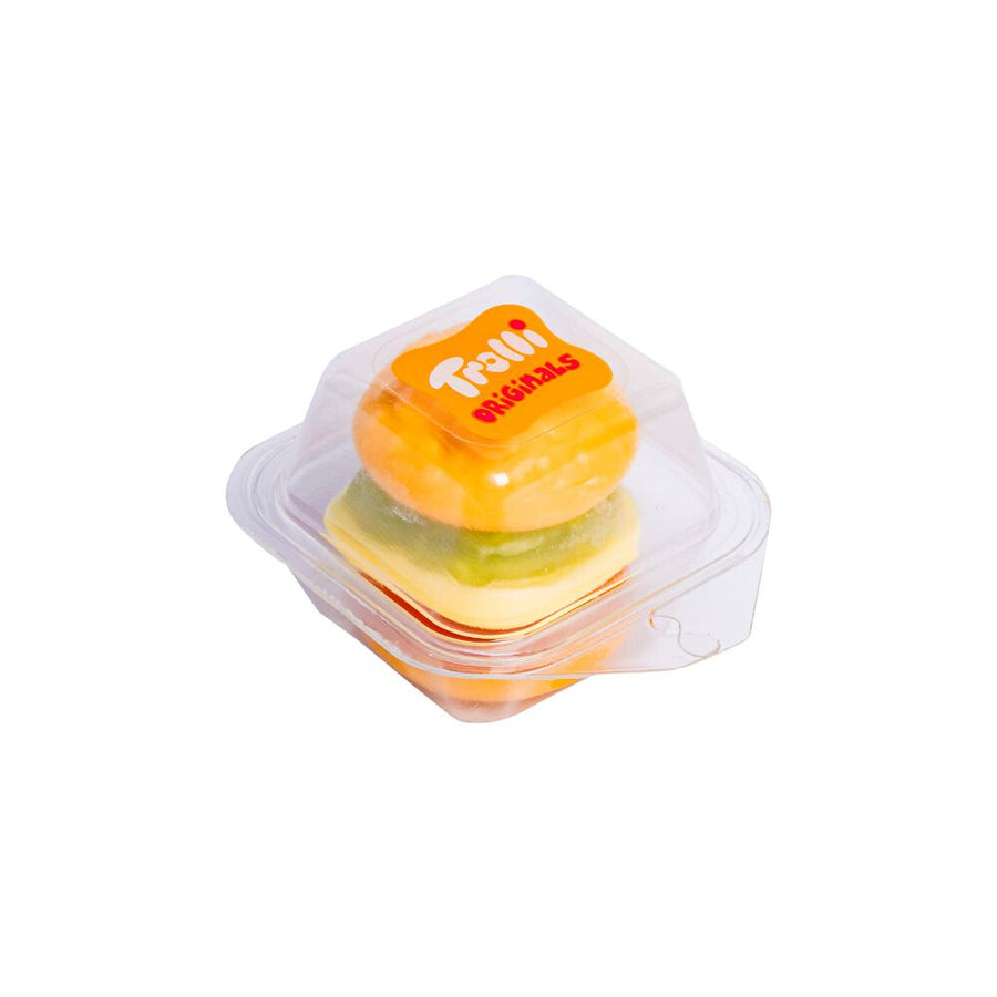 Confezione da 80, caramelle a forma di burger da 10g Trolli.
