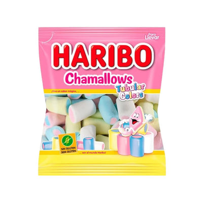 Confezione da 30, Haribo Chamallows Tubolar Colors da 50g.