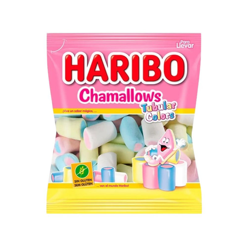 Confezione da 30, Haribo Chamallows Tubolar Colors da 50g.