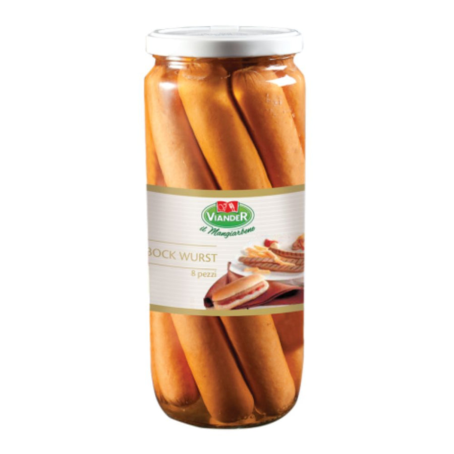 Confezione da 6, wurstel affumicati da 90g Viander.