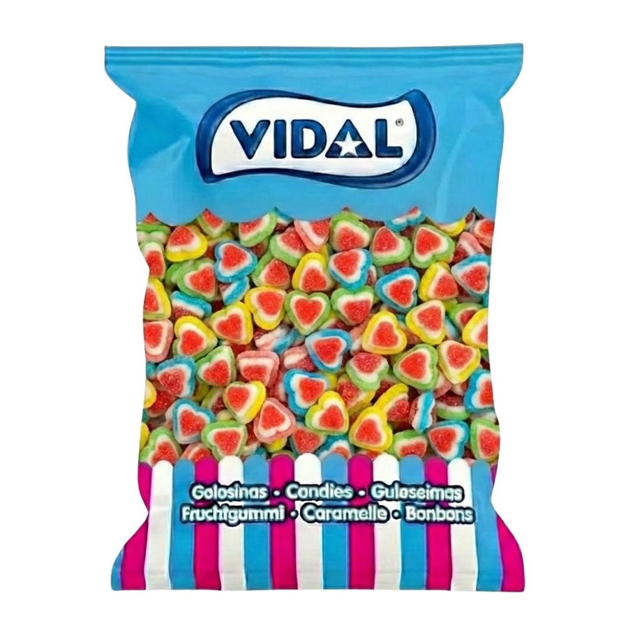 Confezione da 1,5kg, caramelle gommose al gusto di fragola Vidal.