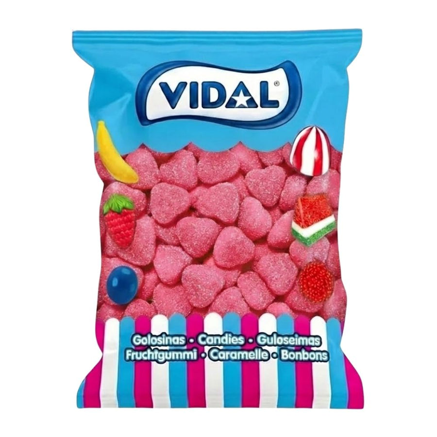 Confezione da 1kg, caramelle gommose al gusto di fragola Vidal.