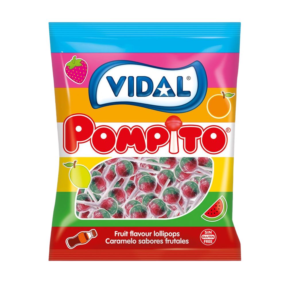 Confezione da 100, caramella al gusto di anguria da 6g Vidal.
