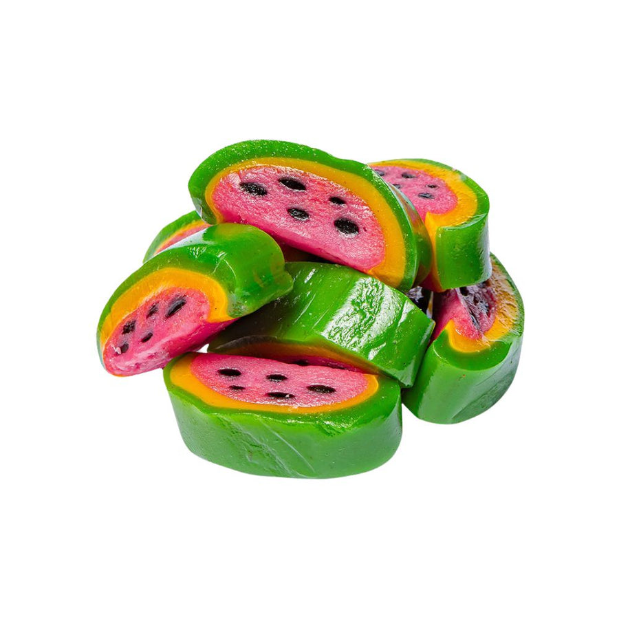 Confezione da 1,5kg, liquirizie gommose al gusto di anguria Vidal.