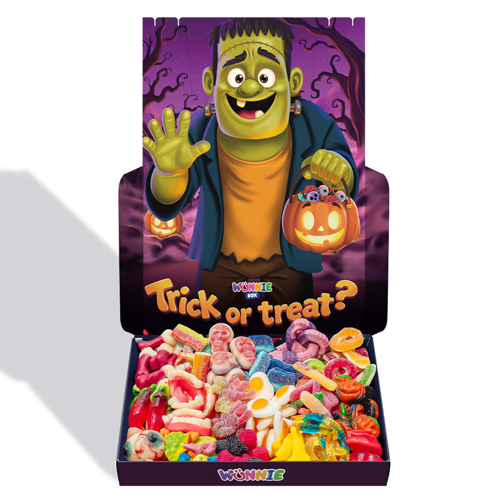 Wunnie box Special "Happy Halloween" Frankie, gummy candy box with 18 classic and themed flavors - 1.8 kg 