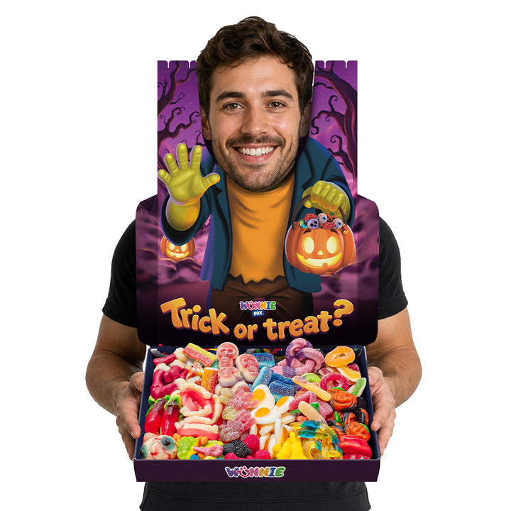 Wunnie box Special "Happy Halloween" Frankie, gummy candy box with 18 classic and themed flavors - 1.8 kg 