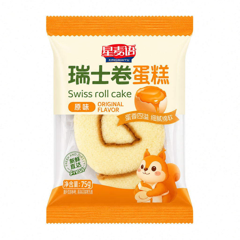 Xingmaiyu Torta Swiss Roll - rotolo pan di spagna 75g