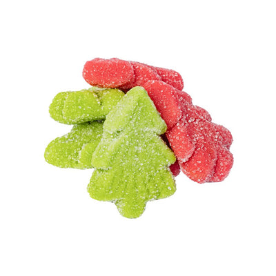 Confezione da 1kg caramelle gommose al gusto di mela verde e fragola.