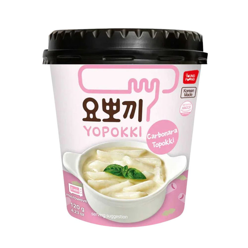 Confezione da 30, Yopokki Carbonara Topokki da 120g.