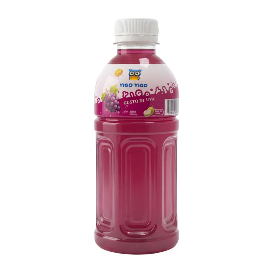 Yigo Yigo Uva, bevanda al gusto di uva con nata de cocco da 320ml (Confezione da 24).