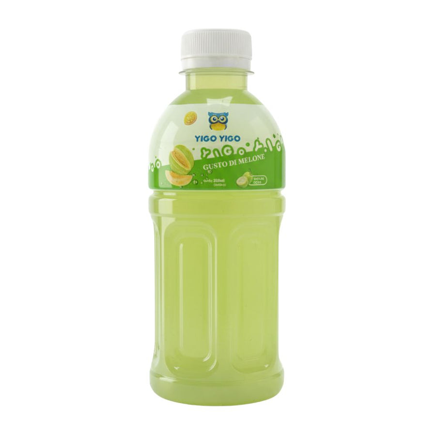 Yigo Yigo Melone, bevanda al gusto di melone con nata de cocco da 320ml (Confezione da 24).