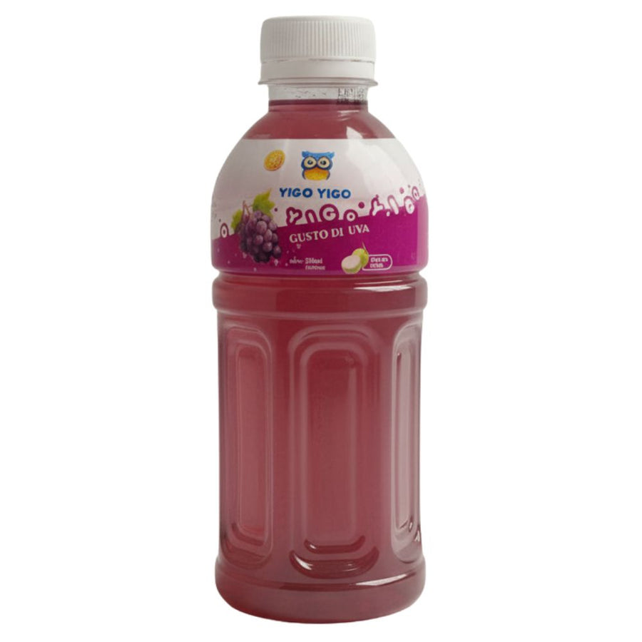 Yigo Yigo Uva, bevanda al gusto di uva con nata de cocco da 320ml (Confezione da 24).