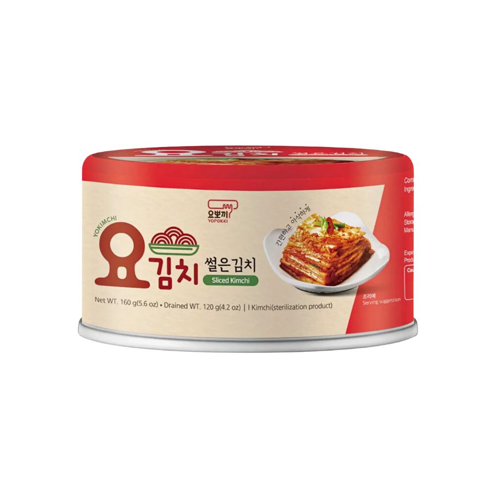 Confezione da 24, Yopokki Yokimchi Sliced Kimchi, kimchi già pronto e affettato da 160g.