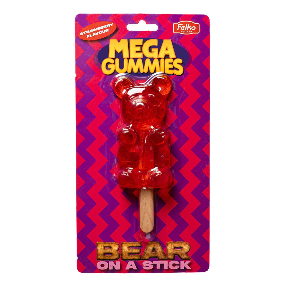Confezione da 11, caramella gommosa al gusto di fragola da 120g Mega Gummies.