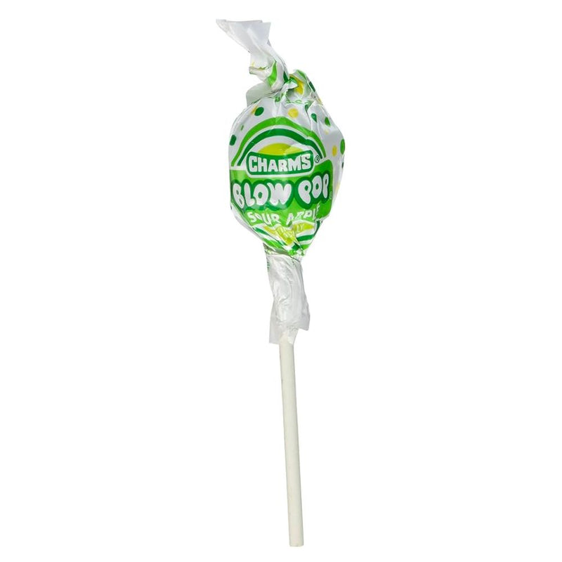Confezione da 48, lecca lecca gusto mela aspra da 18g Charms.